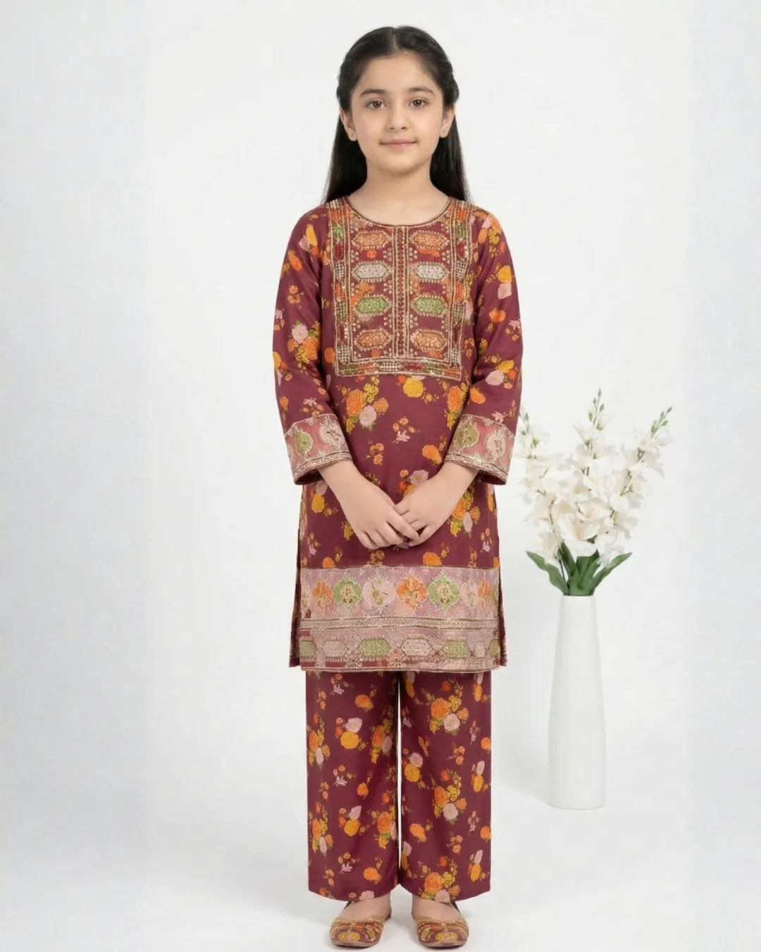 2 PIECE - EMBROIDERED LAWN SUIT