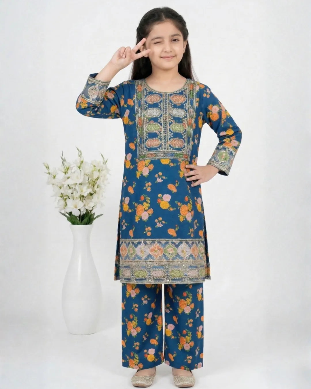 2 PIECE - EMBROIDERED LAWN SUIT