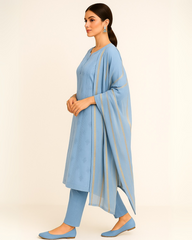 3 PIECE - EMBROIDERED LAWN SUIT