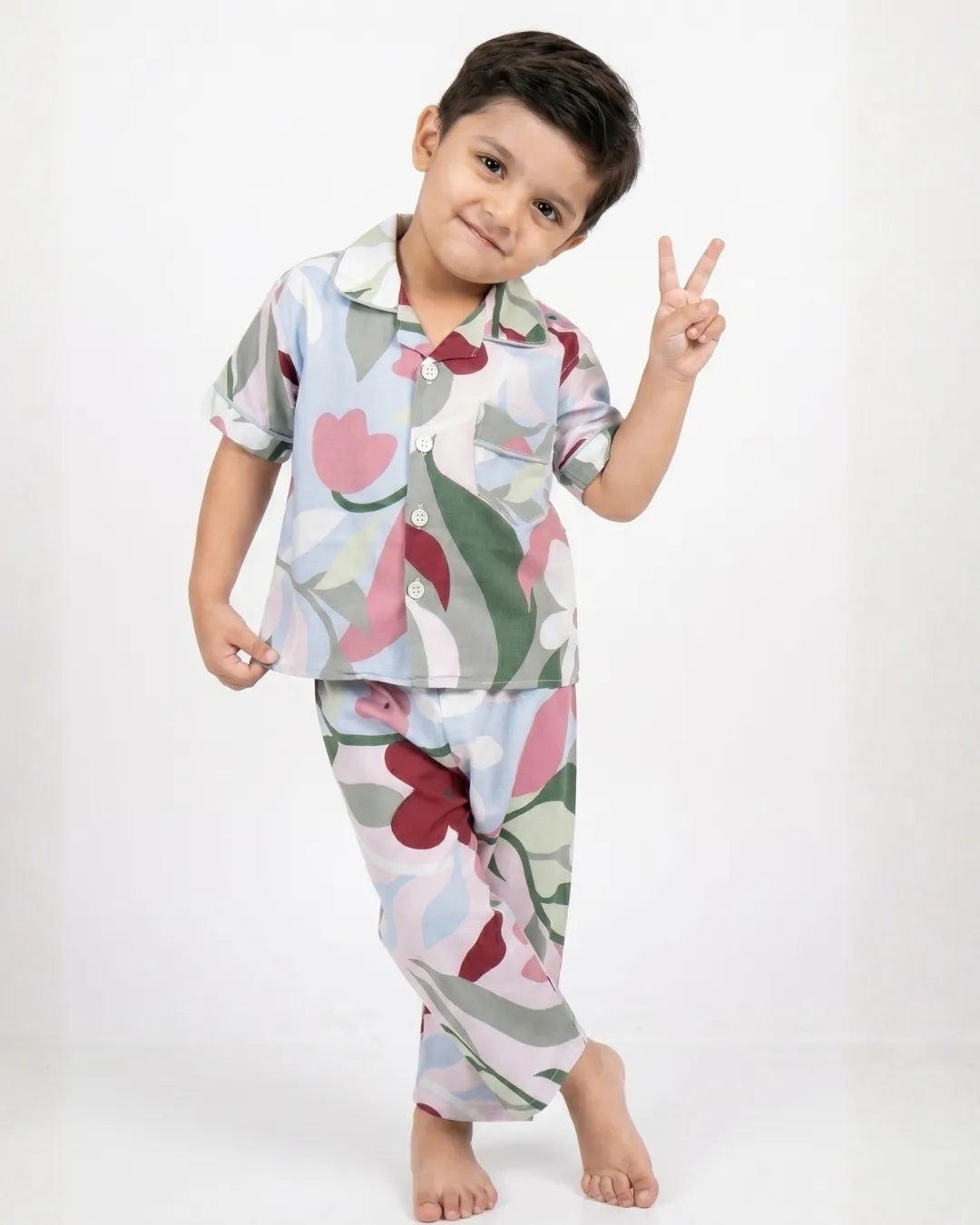 SLEEPWEAR SHIRT WITH PAJAMA SET