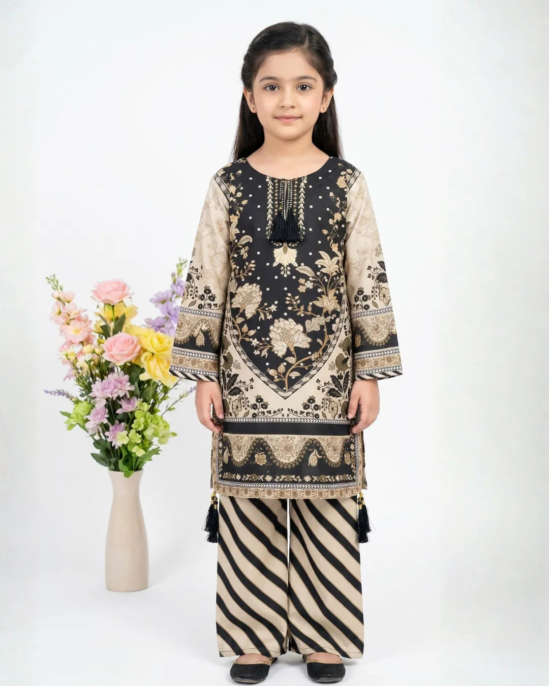 2 PIECE - PRINTED CAMBRIC SUIT