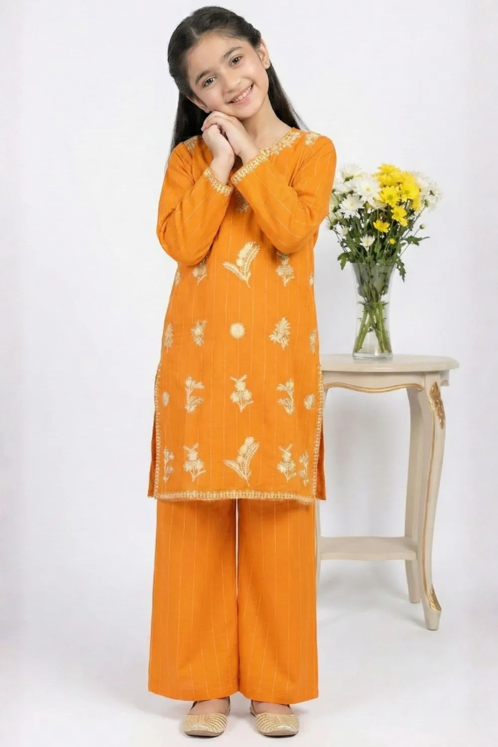 2 PIECE - EMBROIDERED KHADDAR SUIT - SIMAALS