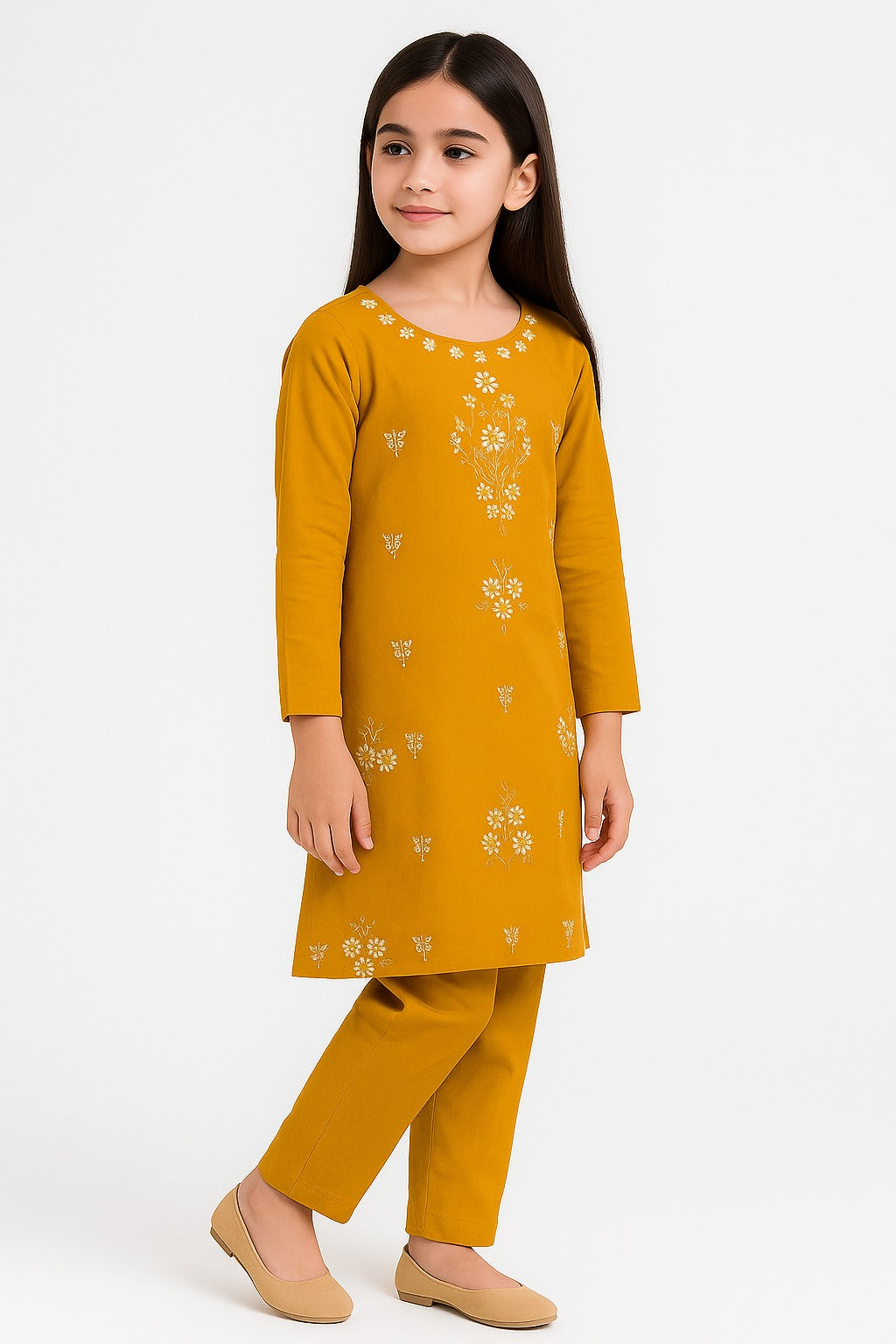 2 PIECE - EMBROIDERED KHADDAR SUIT - SIMAALS
