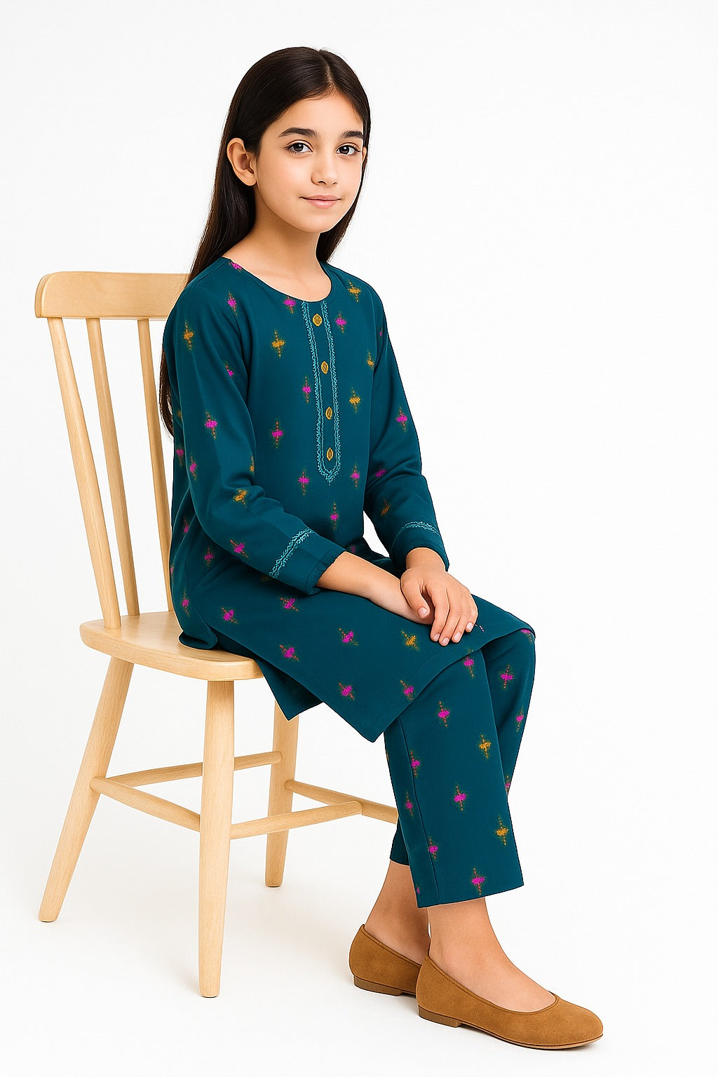 2 PIECE - EMBROIDERED KHADDAR SUIT - SIMAALS