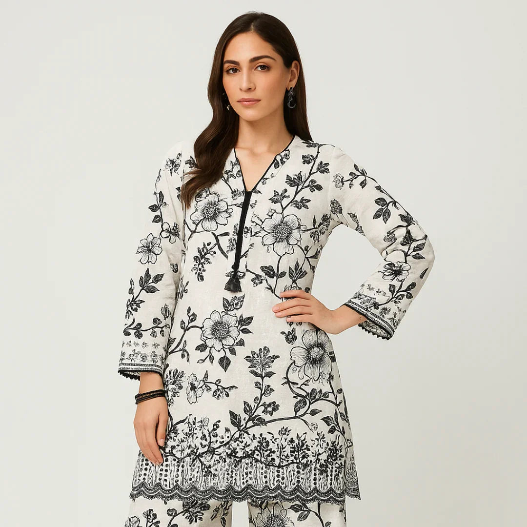 2 Piece Printed Viscose Suit and Lawn Trends