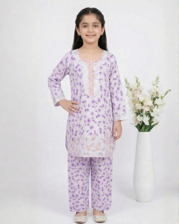 2 PIECE - EMBROIDERED LAWN SUIT