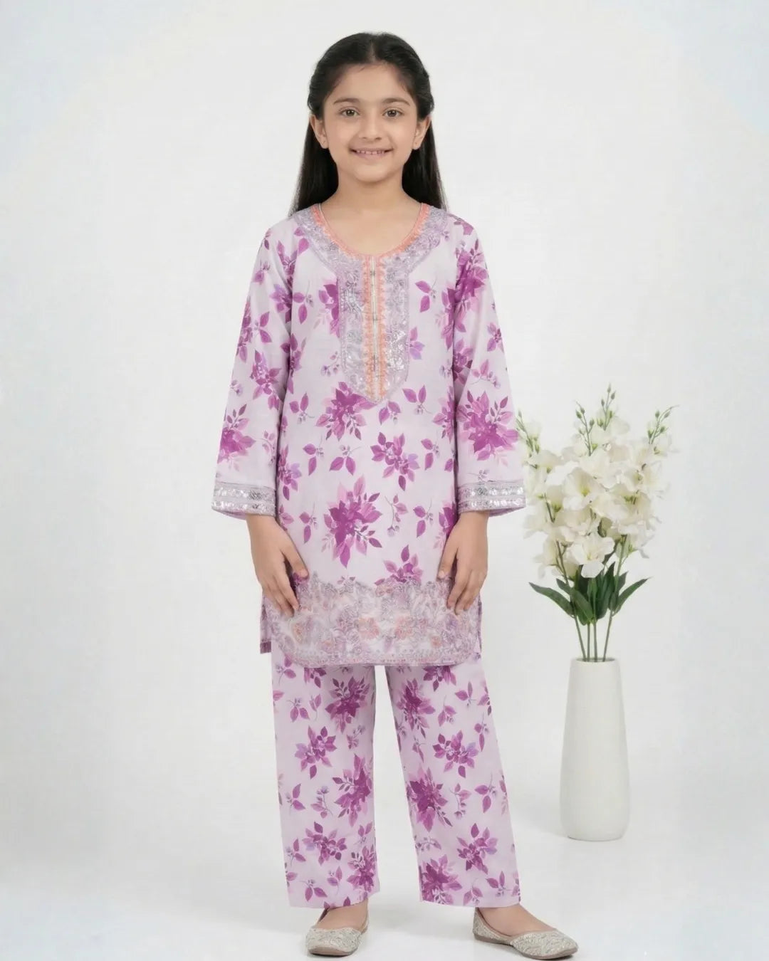 2 PIECE - EMBROIDERED LAWN SUIT