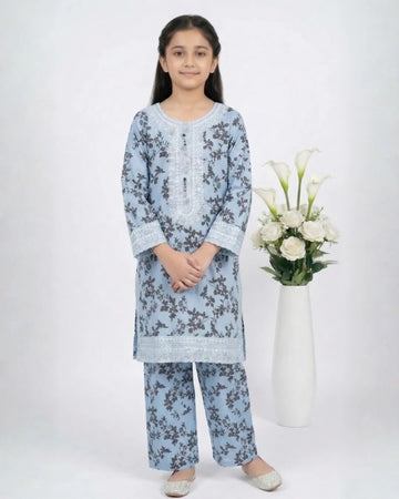 2 PIECE - EMBROIDERED LAWN SUIT