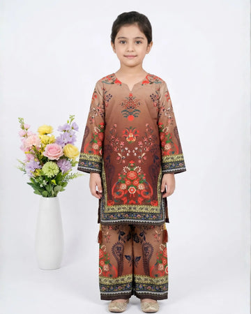 2 PIECE - PRINTED CAMBRIC SUIT