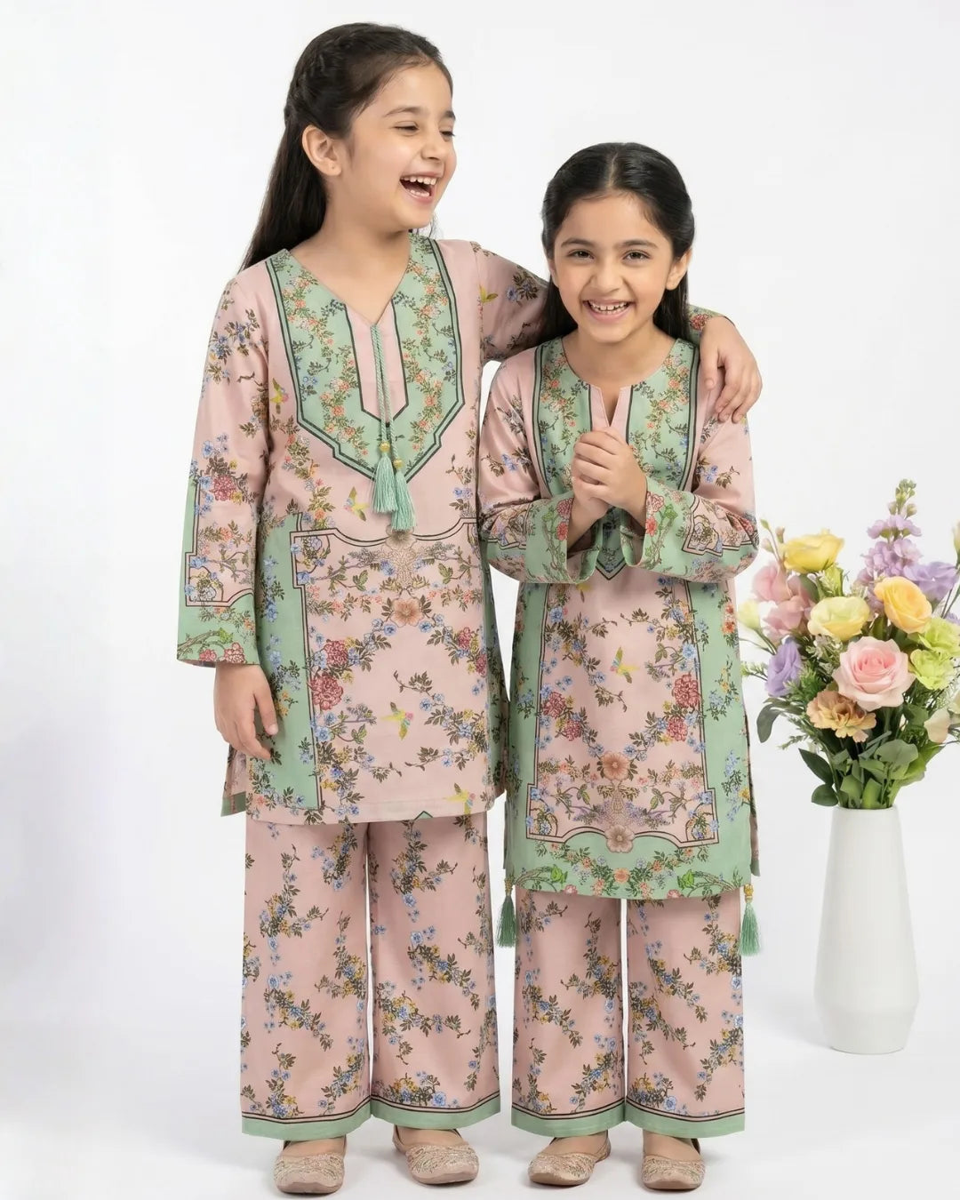 2 PIECE - PRINTED CAMBRIC SUIT