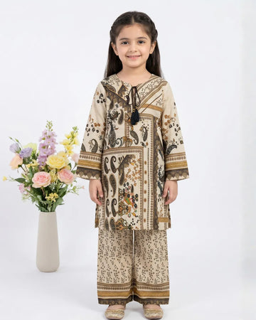 2 PIECE - PRINTED CAMBRIC SUIT