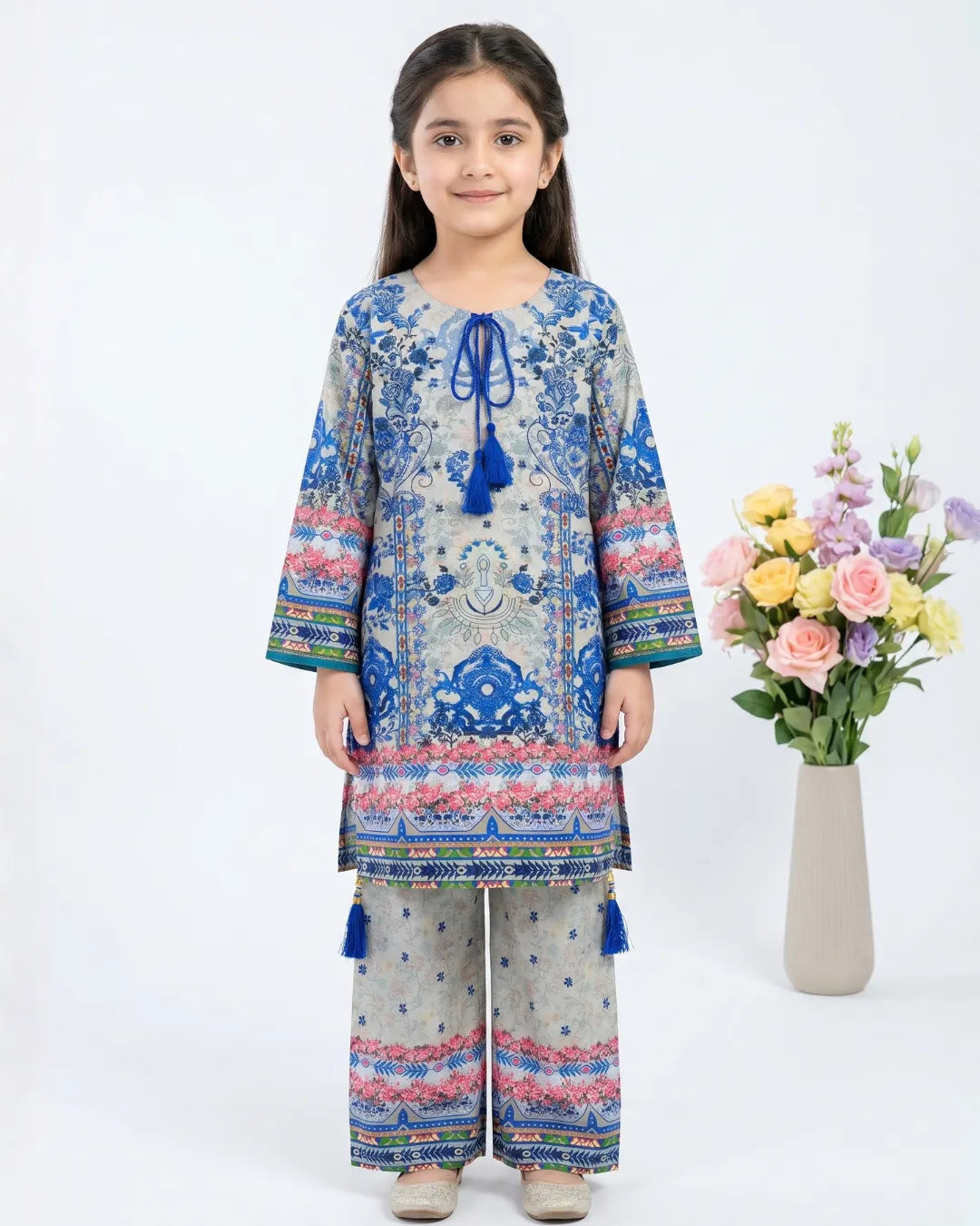 2 PIECE - PRINTED CAMBRIC SUIT