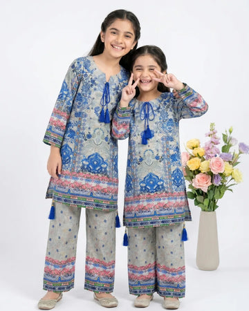 2 PIECE - PRINTED CAMBRIC SUIT