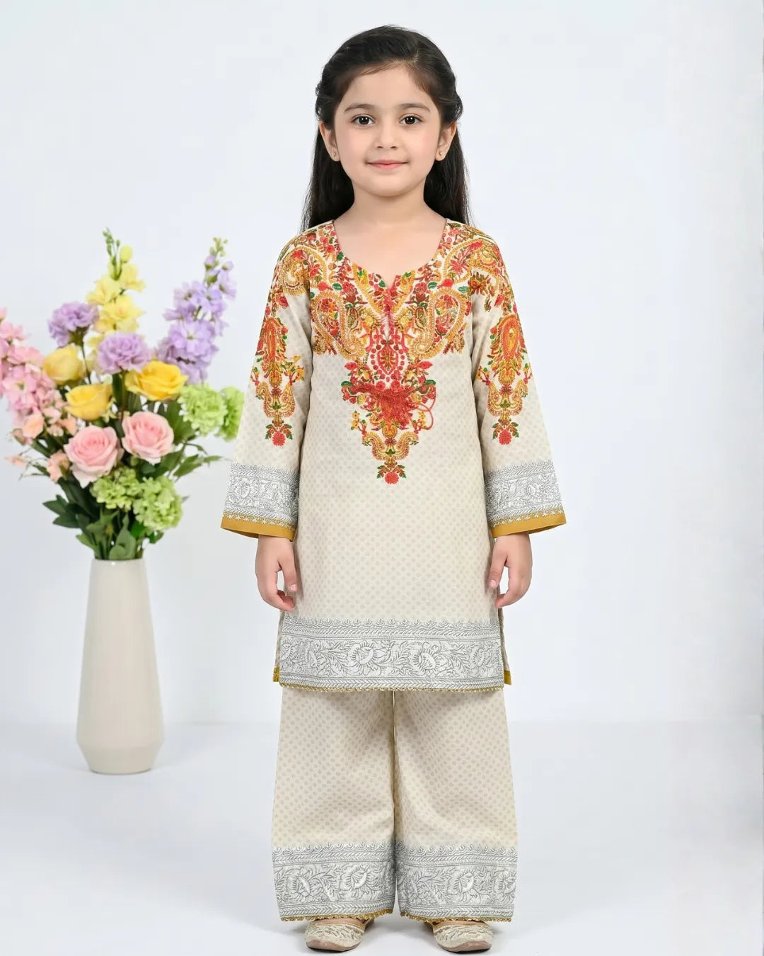 2 PIECE - PRINTED CAMBRIC SUIT