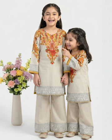 2 PIECE - PRINTED CAMBRIC SUIT