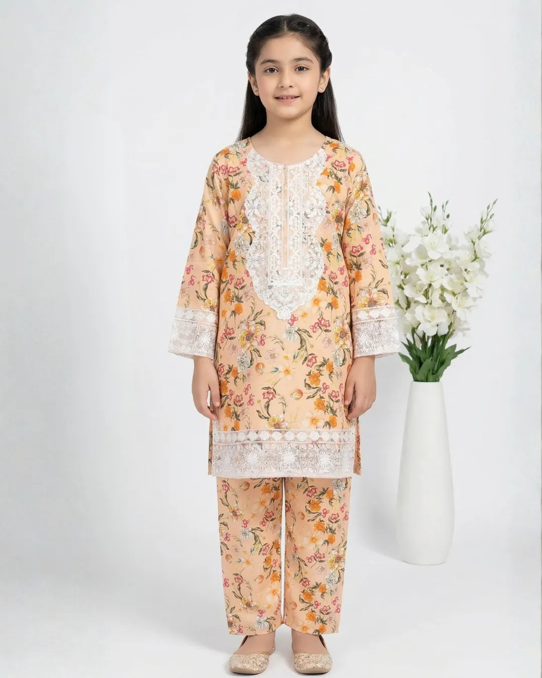 2 PIECE - EMBROIDERED LAWN SUIT
