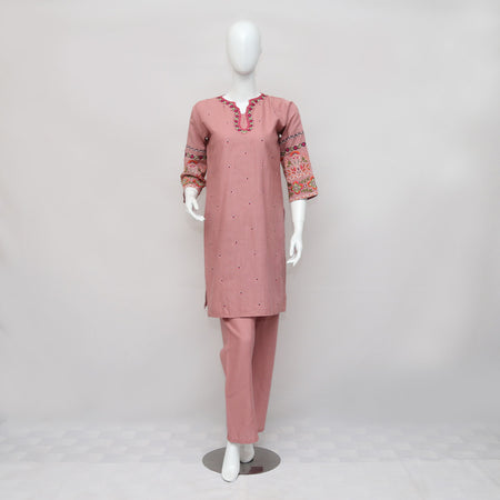 2 PIECE EMBROIDERED KHADDAR SUIT