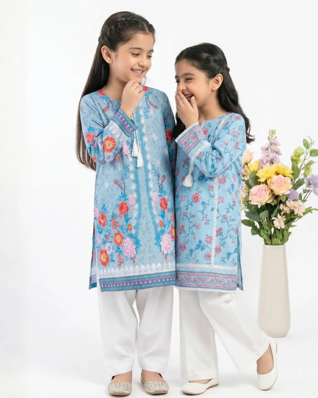 2 PIECE - PRINTED CAMBRIC FARSHI SHALWAR SUIT