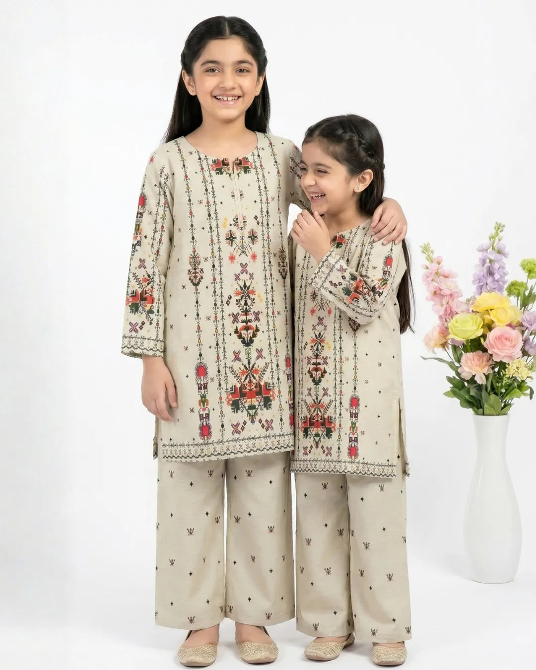 2 PIECE - PRINTED CAMBRIC SUIT