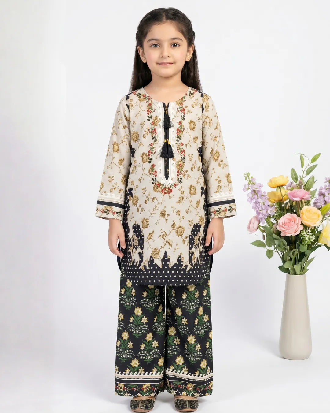 2 PIECE - PRINTED CAMBRIC SUIT