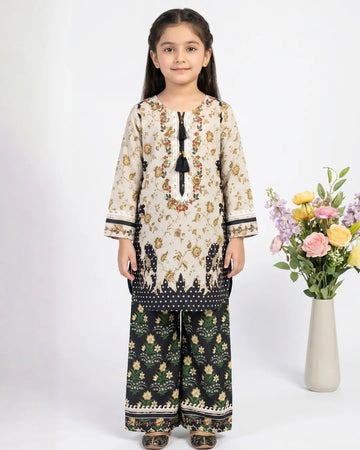 2 PIECE - PRINTED CAMBRIC SUIT