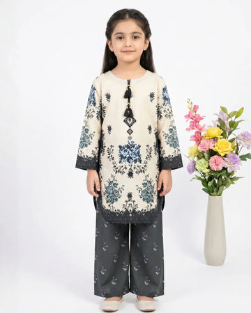 2 PIECE - PRINTED CAMBRIC SUIT