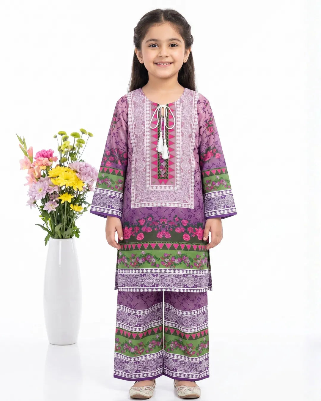 2 PIECE - PRINTED CAMBRIC SUIT