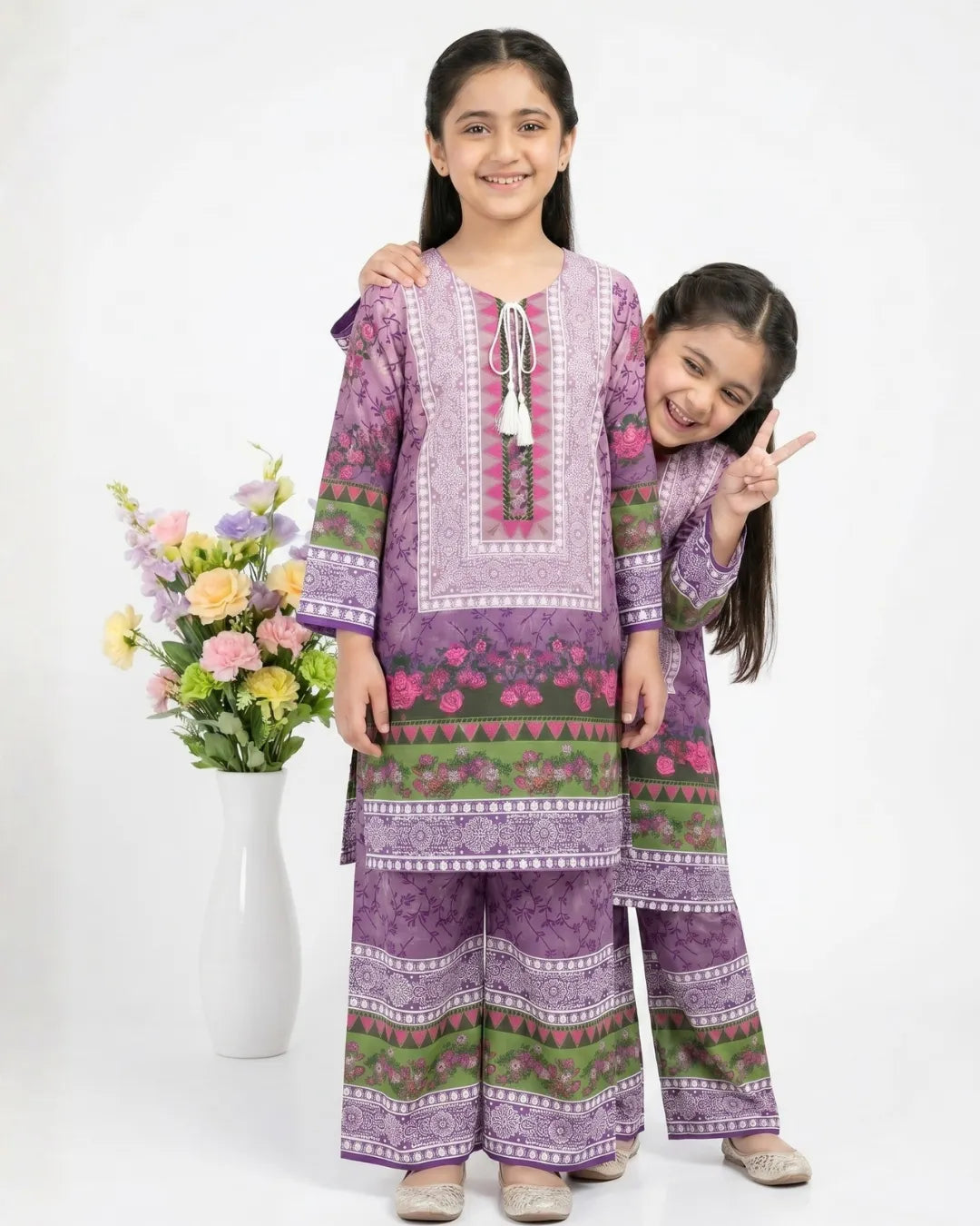 2 PIECE - PRINTED CAMBRIC SUIT