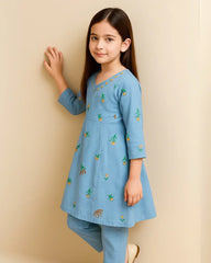 2 PIECE - EMBROIDERED LAWN SUIT