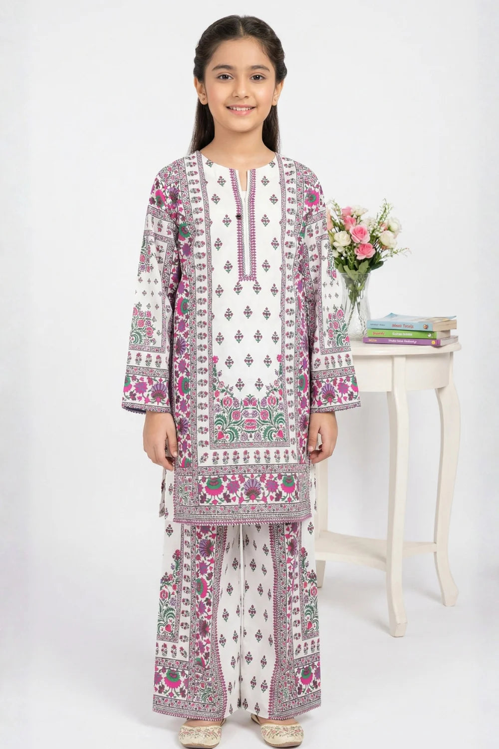2 PIECE - PRINTED CAMBRIC SUIT