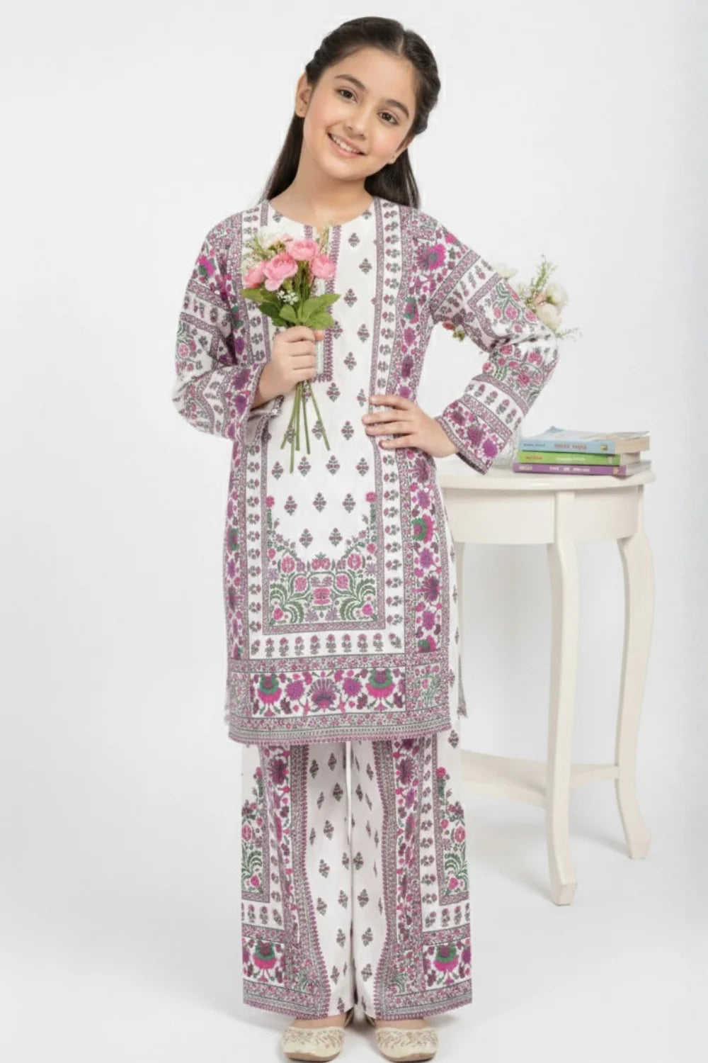 2 PIECE - PRINTED CAMBRIC SUIT