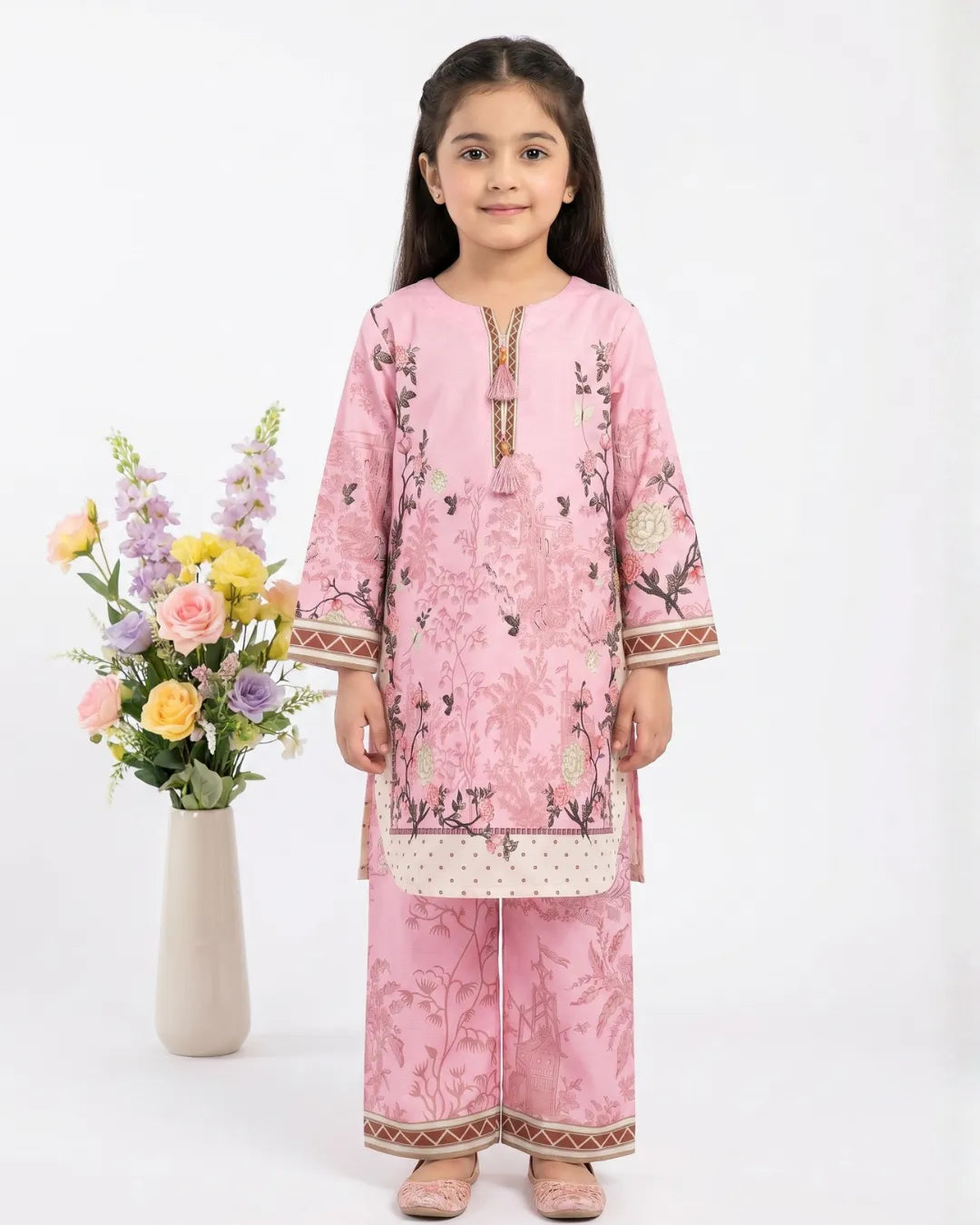 2 PIECE - PRINTED CAMBRIC SUIT