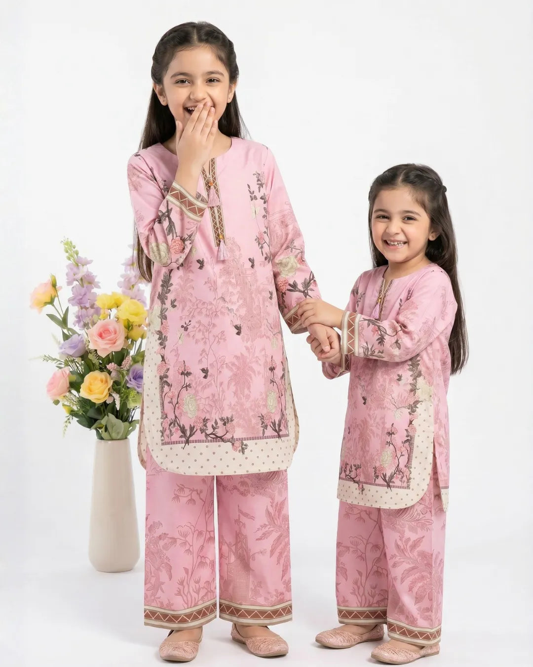 2 PIECE - PRINTED CAMBRIC SUIT