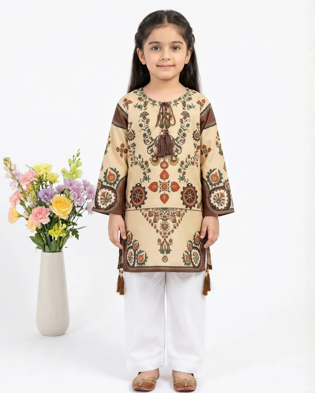2 PIECE - PRINTED CAMBRIC FARSHI SHALWAR SUIT