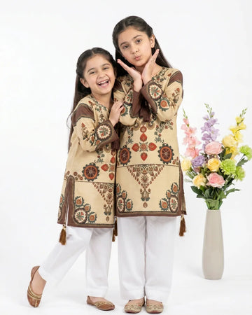 2 PIECE - PRINTED CAMBRIC FARSHI SHALWAR SUIT