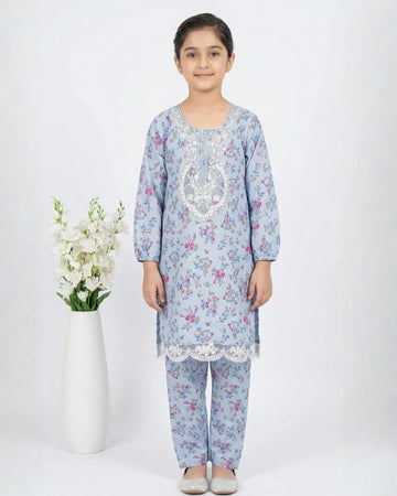 2 PIECE - EMBROIDERED LAWN SUIT