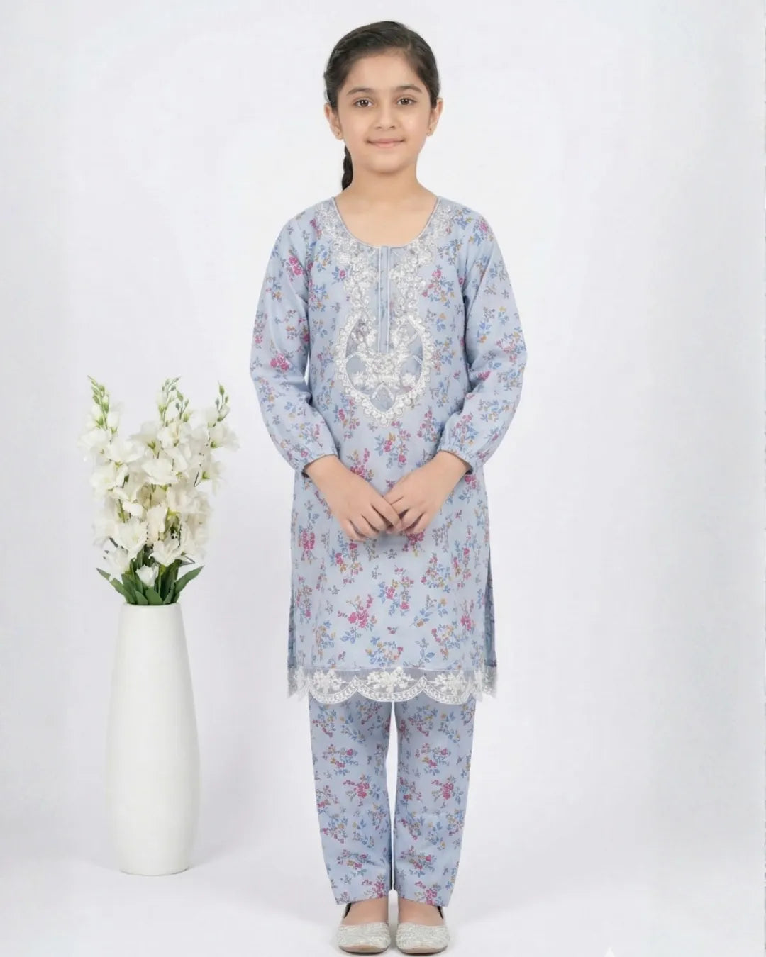 2 PIECE - EMBROIDERED LAWN SUIT