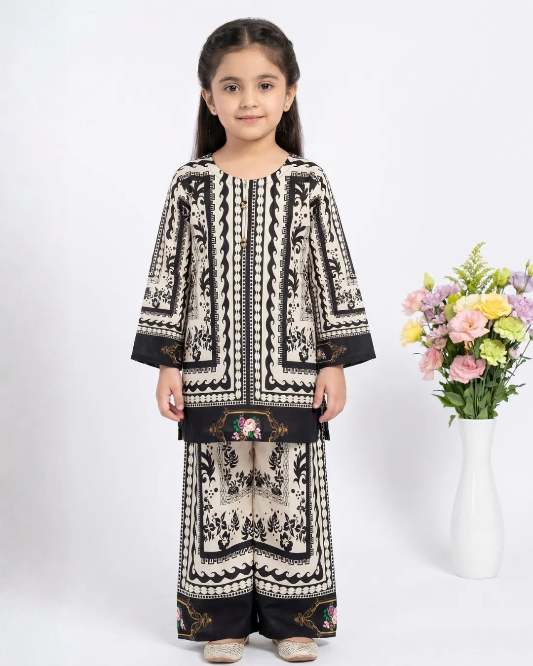 2 PIECE - PRINTED CAMBRIC SUIT