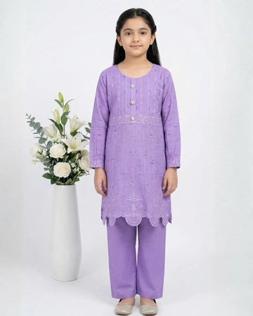 2 PIECE - EMBROIDERED COTTON SUIT