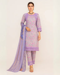 3 PIECE - EMBROIDERED LAWN SUIT