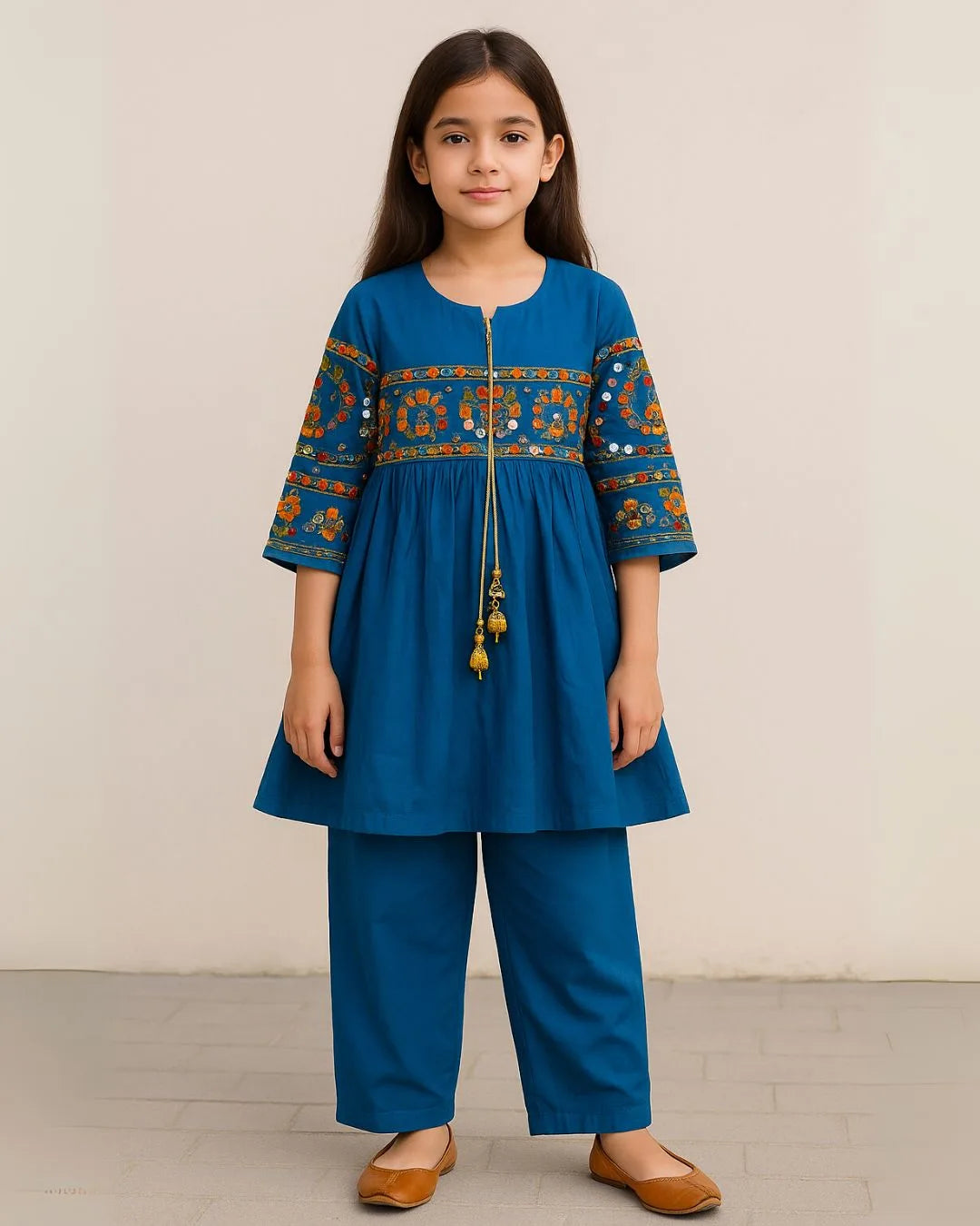 2 PIECE - EMBROIDERED BANA DORA SUIT