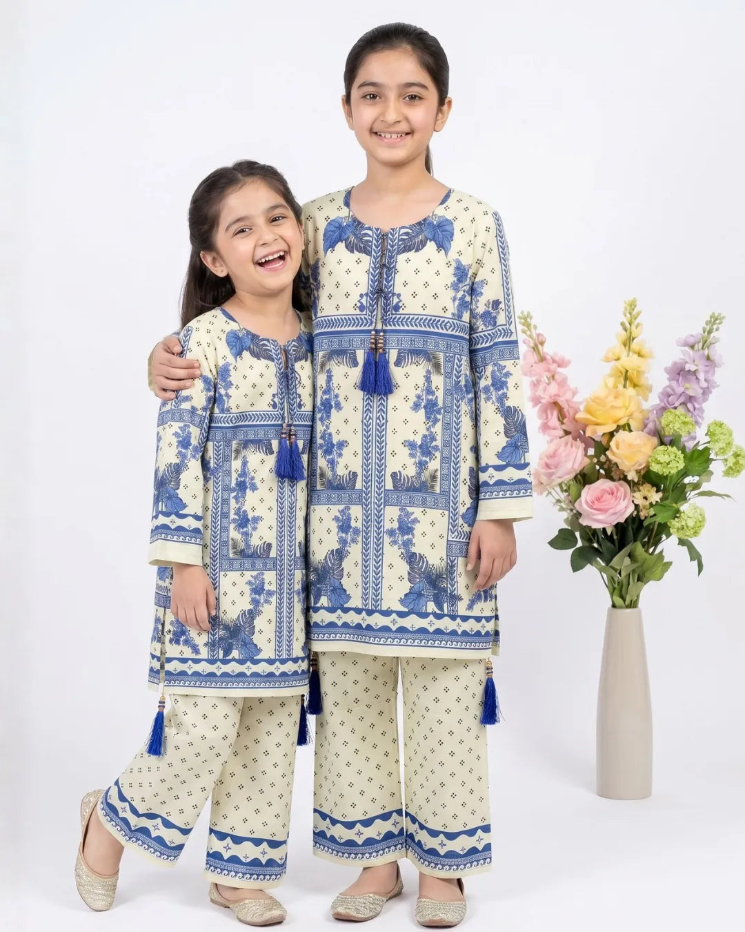 2 PIECE - PRINTED CAMBRIC SUIT