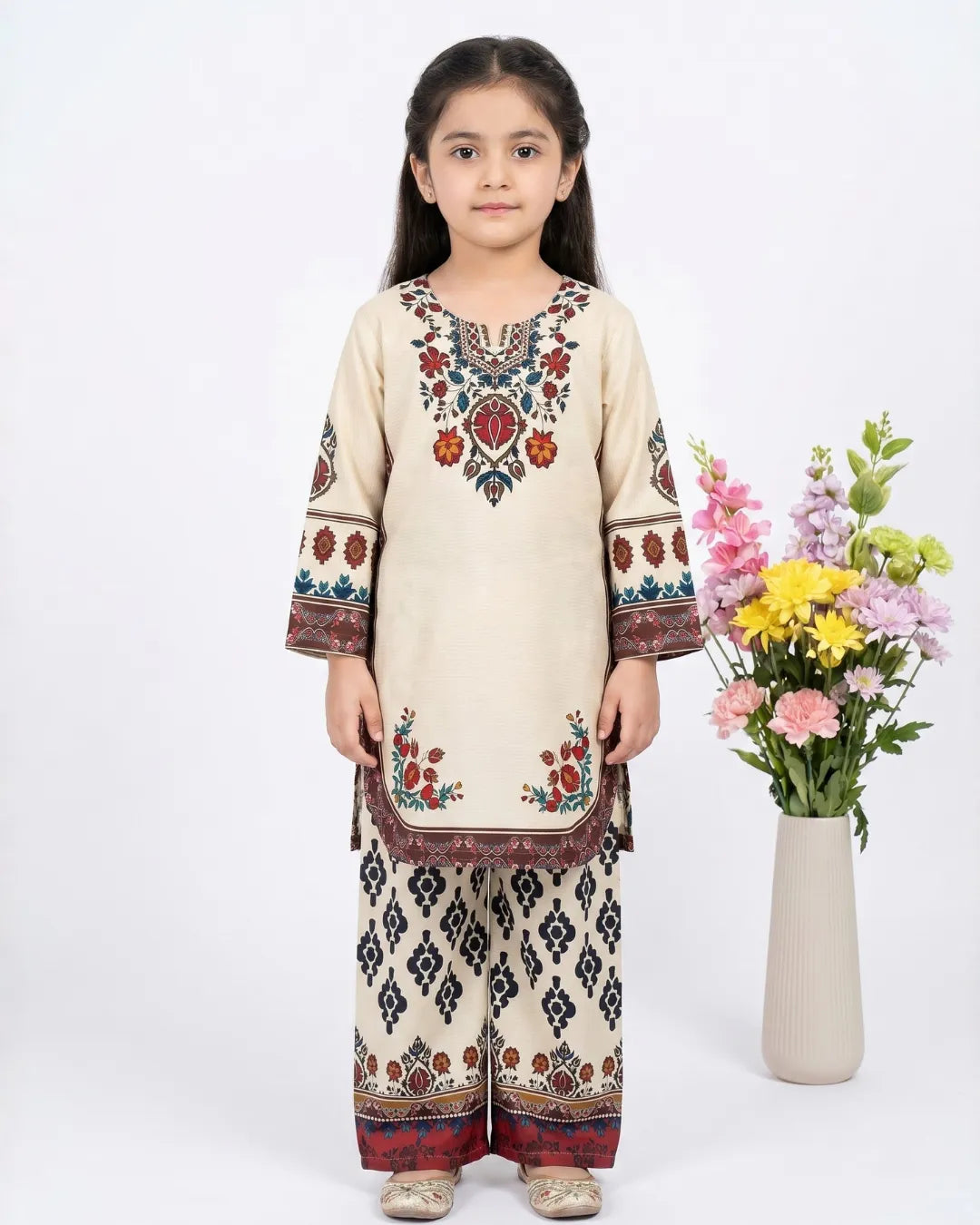 2 PIECE - PRINTED CAMBRIC SUIT