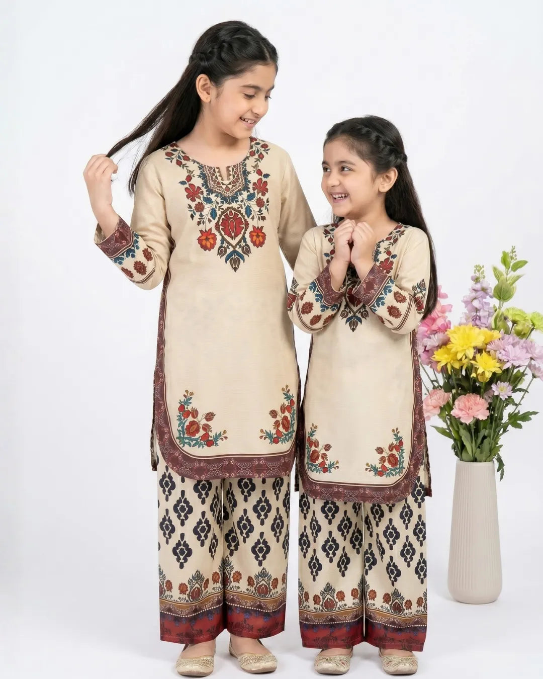 2 PIECE - PRINTED CAMBRIC SUIT