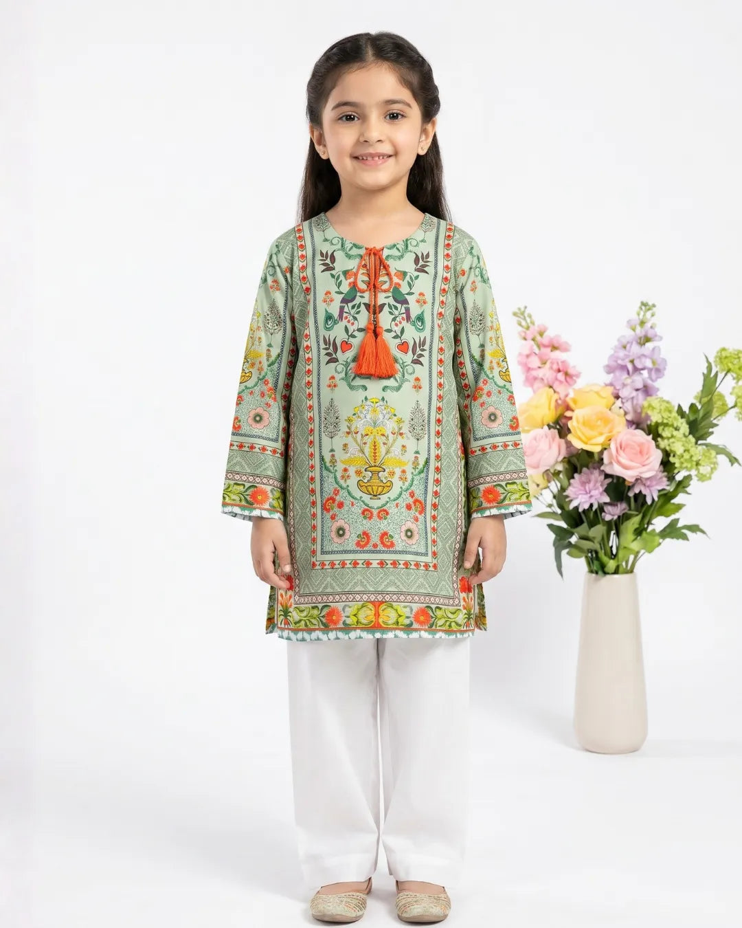 2 PIECE - PRINTED CAMBRIC FARSHI SHALWAR SUIT