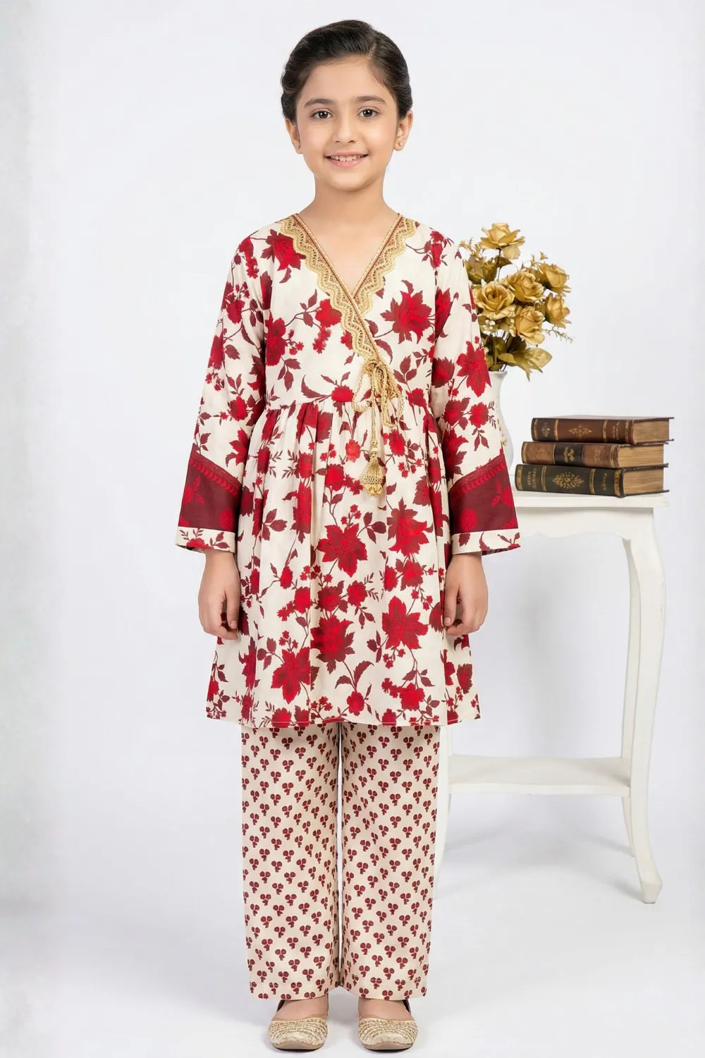 2 PIECE - PRINTED CAMBRIC SUIT