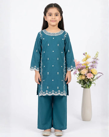 2 PIECE - EMBROIDERED COTTON SUIT