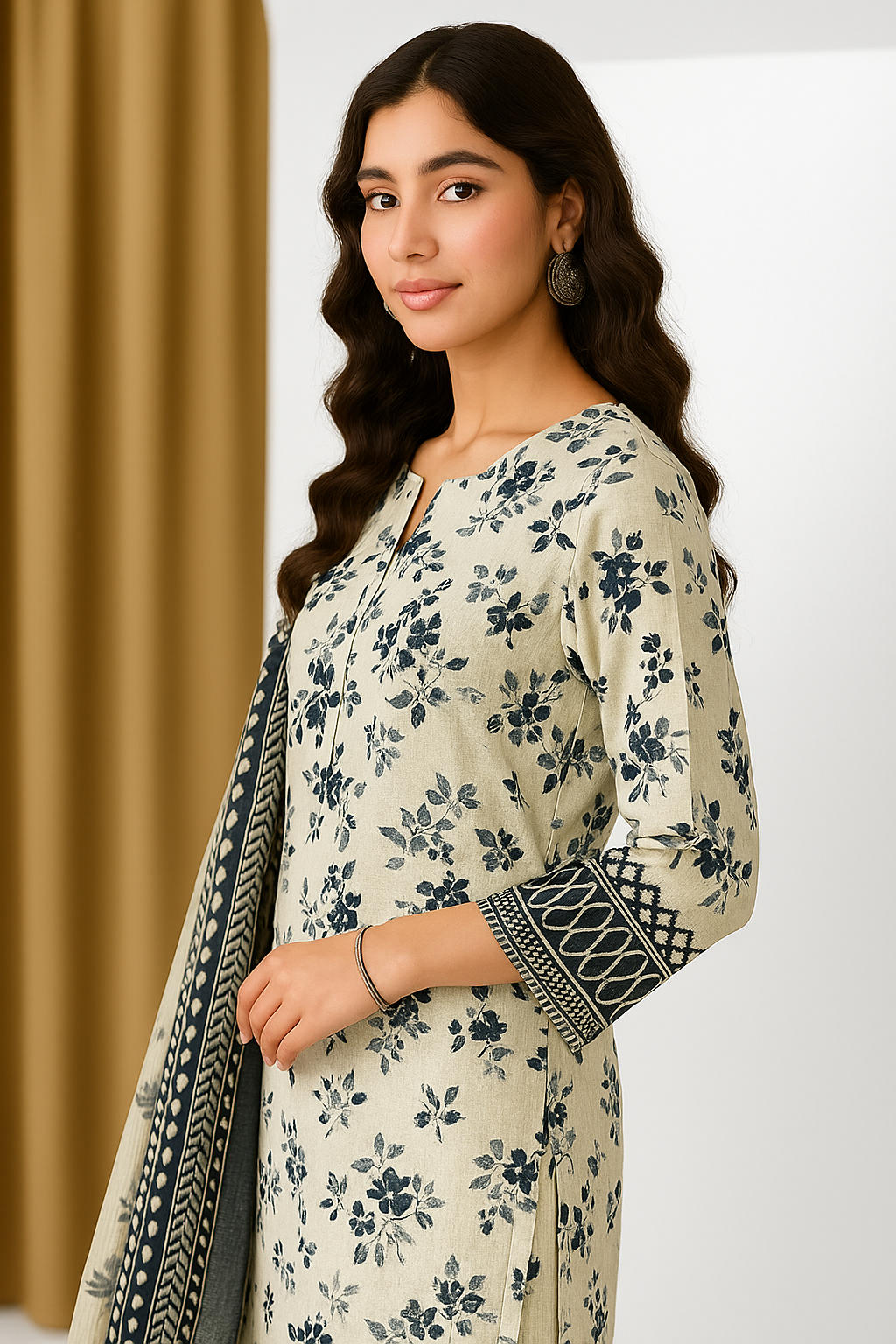 3 PIECE - EMBROIDERED LAWN SUIT