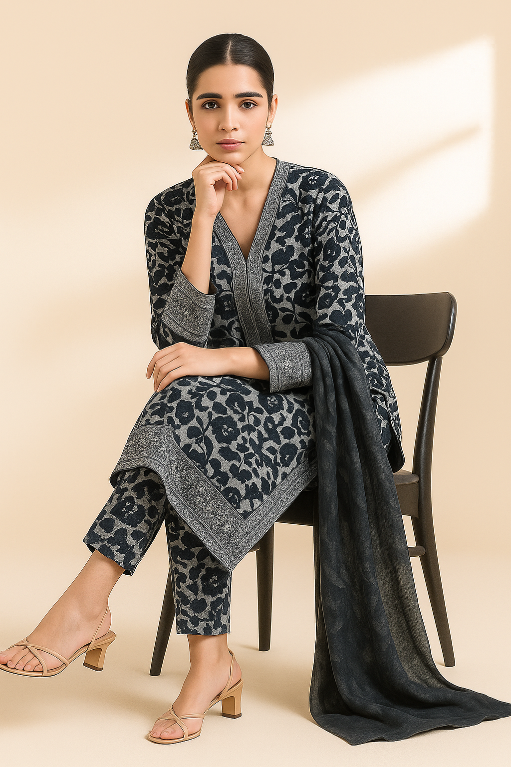 3 PIECE - EMBROIDERED LAWN SUIT