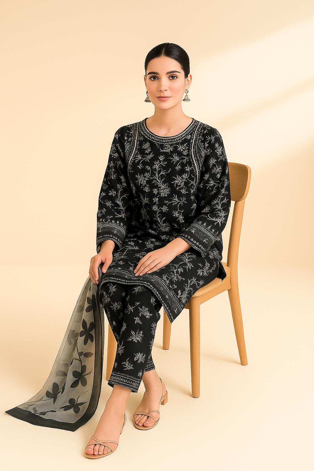3 PIECE - EMBROIDERED LAWN SUIT